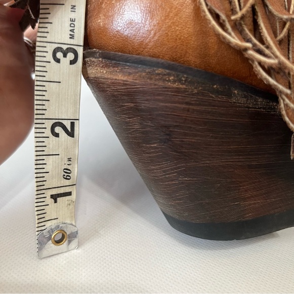 Corral Brown Leather Fringe Western Cowboy Boots - Picture 13 of 13